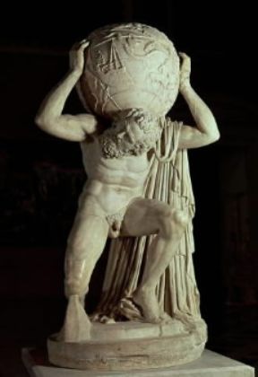 Atlante che regge il mondo (Napoli, Museo Archeologico Nazionale).Museo Archeologico Nazionale