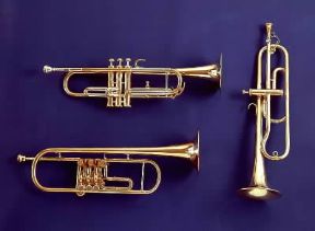 Cornetta. Tre tipi dello strumento.De Agostini Picture Library
