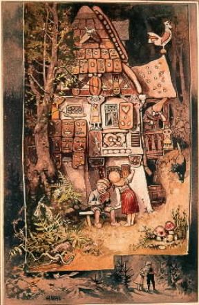 Hansel e Gretel in un'illustrazione di H. Vogel.De Agostini Picture Library