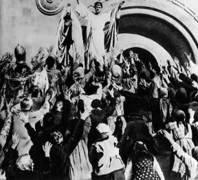 Jakov Aleksandrovic Protazanov. Un fotogramma tratto dal film La festa di San Giorgio (1930).De Agostini Picture Library