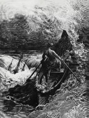 La ballata del vecchio marinaio. Un'illustrazione dell'edizione italiana dell'opera di S. T. Coleridge.De Agostini Picture Library