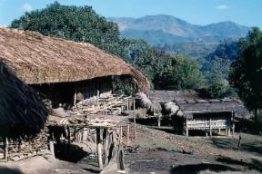 Assam. Villaggio sulle Garo Hills. De Agostini Picture Library / M Leigheb