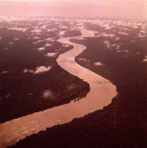 Borneo . Un tratto del fiume Kapuas.De Agostini Picture Library/M.Leigheb