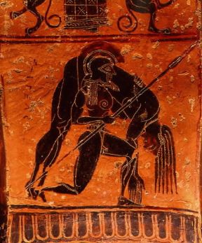Aiace Telamonio trasporta il cadavere di Achille in un particolare del vaso FranÃ§ois (sec. VI a. C.; Firenze, Museo Archeologico).De Agostini Picture Library/G. Dagli Orti