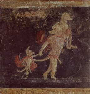 Antifilo. La fuga di Enea in un dipinto parietale di Stabia derivato dai modelli del pittore greco.De Agostini Picture Library