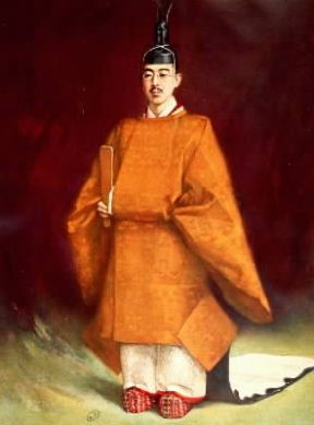 Giappone. L'imperatore Hirohito ritratto con l'abito dell'incoronazione in un dipinto di Eisaku Wada (Parigi, MusÃ©e des Arts DÃ©coratifs).De Agostini Picture Library