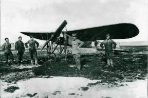 Aeronautica Militare Italiana. Uno degli aeroplani BlÃ©riot, utilizzati per i primi voli di guerra nell'autunno 1911.De Agostini Picture Library
