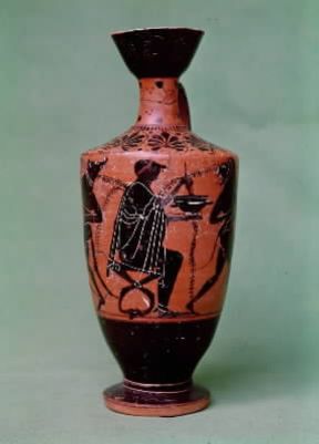 Circe raffigurata su un vaso della Magna Grecia (Taranto, Museo Nazionale).De Agostini Picture Library