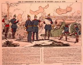 Artiglieria. Il bombardamento prussiano di Parigi del 1870 in un'incisione dell'epoca.De Agostini Picture Library/M. Seemuller