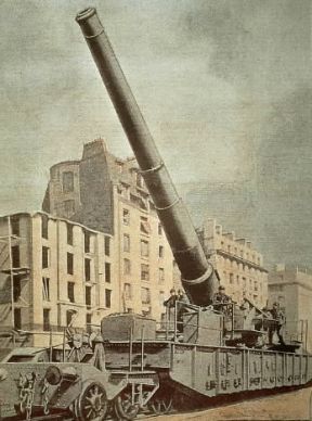 Artiglieria. Un cannone di produzione tedesca usato durante la I guerra mondiale (Parigi,BiblithÃ¨que Nationale).Parigi, BibliothÃ¨que Nationale