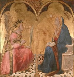Ambrogio Lorenzetti. Annunciazione (Siena, Pinacoteca).De Agostini Picture Library/A. De Gregorio