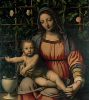 Bernardino Luini. Madonna del roseto (Milano, Brera).De Agostini Picture Library/M. Carrieri