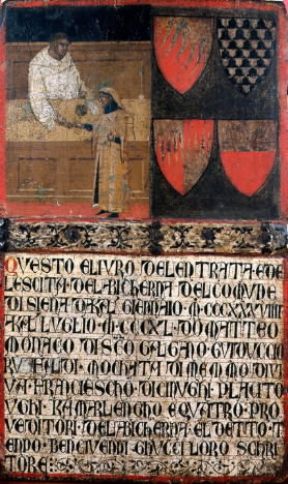 Biccherna . Tavoletta di biccherna del 1340 attribuita ad Ambrogio Lorenzetti (Siena, Archivio di Stato).De Agostini Picture Library