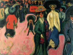 Ernst Ludwig Kirchner. La strada (1908; New York, Museum of Modern Art).De Agostini Picture Library/G. Dagli Orti
