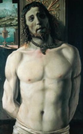 Donato di Pascuccio d'Antonio detto Bramante . Cristo alla colonna (Milano, Pinacoteca di Brera). De Agostini Picture Library/M. Carrieri