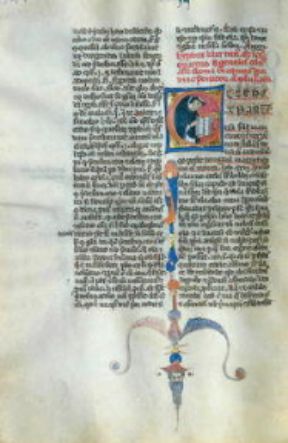 Tommaso d'Aquino. Una pagina della Summa contra gentiles (Cesena, Biblioteca Malatestiana).De Agostini Picture Library