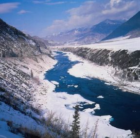 Altaj. La valle del fiume Katun.Tass