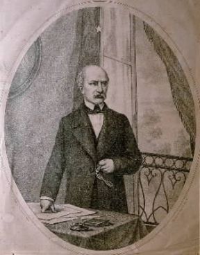Carlo Cattaneo in un'incisione dell'epoca (Brescia, Museo del Risorgimento).De Agostini Picture Library