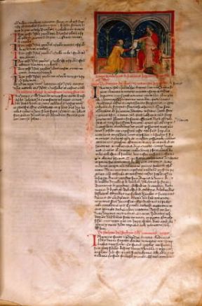 Codex Astensis. Pagina miniata della raccolta, sec. XIII (Asti, Archivio Comunale).De Agostini Picture Library / A. De Gregorio