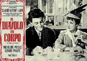 GÃ©rard Philipe. La locandina del film Diavolo in corpo (1947) di C. Autant-Lara.De Agostini Picture Library