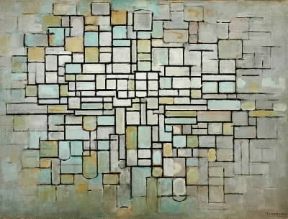 Piet Mondrian. Composizione in grigio, rosa e azzurro (prospetto stradale) (Otterlo, KrÃ¶ller-MÃ¼ller Museum).Otterlo, KrÃ¶ller-MÃ¼ller Museum