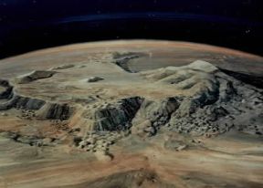 Venere. Una riproduzione pittorica dell'altopiano Ishtar Terra.De Agostini Picture Library