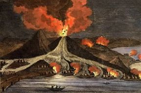 Vulcano. Eruzione del Vesuvio (1631), incisione di P. Toro (Napoli, Museo di S. Martino).De Agostini Picture Library/A. Dagli Orti