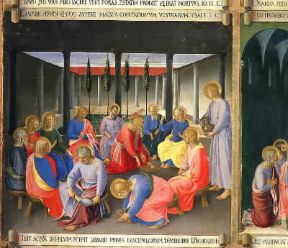 Apostolo. La lavanda dei piedi di Beato Angelico (Firenze, Museo di San Marco).De Agostini Picture Library/G. Nimatallah