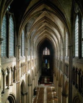 Architettura. La navata centrale della cattedrale di Reims.De Agostini Picture Library/G. Dagli Orti