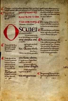 Cantico dei Cantici in un codice pergamenaceo del sec. XV (Milano, Biblioteca Ambrosiana).Milano, Biblioteca Ambrosiana