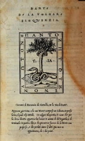 De vulgari eloquentia . Frontespizio di un'edizione del 1529.De Agostini Picture Library/A. De Gregorio
