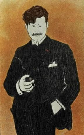 Georges Feydeau in un ritratto di L. Cappiello pubblicato su Le ThÃ©Ã¢tre nel 1903.De Agostini Picture Library/G. Dagli Orti