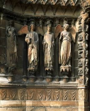 Gotico. Particolare di un portale della cattedrale di Reims.De Agostini Picture Library / G. Dagli Orti