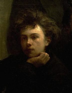 Jean-Arthur Rimbaud. Il poeta in un particolare di Un angolo da tavola di H.-F. Latour (Parigi, MusÃ©e d'Orsay).De Agostini Picture Library/G. Dagli Orti