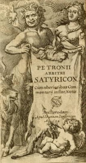 Petronio Arbitro. Frontespizio di un'edizione olandese del 1634 del Satyricon.De Agostini Picture Library