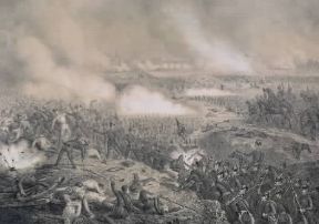 Guerra austro-prussiana. La battaglia di Sadowa.De Agostini Picture Library