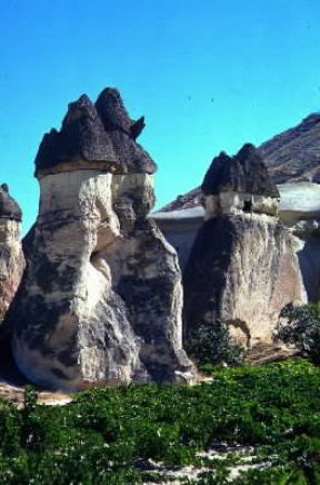 Cappadocia. Un caratteristico paesaggio della regione con i cosiddetti 
