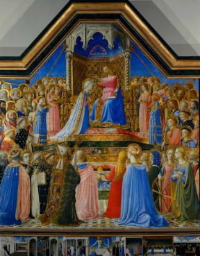 Beato Angelico . Incoronazione della Vergine (Parigi, Louvre).De Agostini Picture Library/G. Dagli Orti