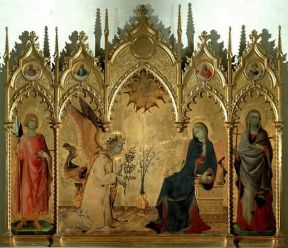 Simone Martini. Annunciazione (Firenze, Uffizi).De Agostini Picture Library/G. Nimatallah