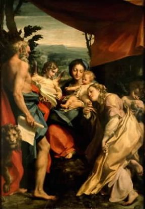 Antonio Allegri, detto il Correggio. Madonna di S. Girolamo (Parma, Galleria Nazionale).De Agostini Picture Library / A. De Gregorio