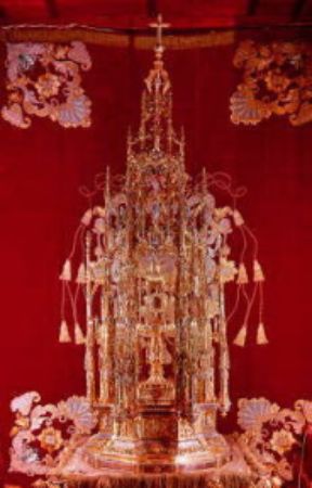 Enrique Arfe. Tabernacolo portatile del sec. XVI ispirato all'architettura gotica (Toledo, Tesoro della cattedrale).Toledo, Cattedrale