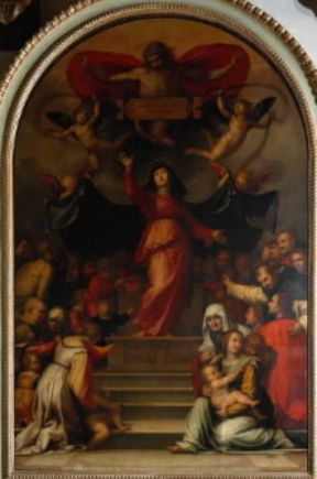 Fra' Bartolomeo. Madonna della Misericordia (Lucca, Pinacoteca).De Agostini Picture Library/A. De Gregorio