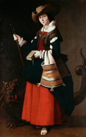 Francisco de ZurbarÃ¡n. S. Margherita (Londra, National Portrait Gallery).Londra, National Portrait Gallery