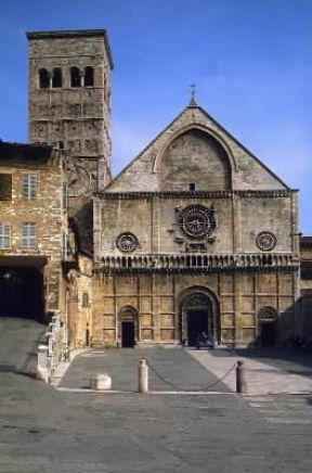 Giovanni da Gubbio. La facciata del duomo di Assisi, dedicato a S. Rufino.De Agostini Picture Library / M. Leigheb
