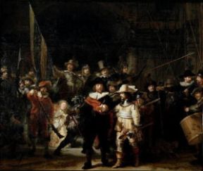 Harmensz van Rijn Rembrandt. La ronda di notte (Amsterdam, Rijkmuseum).Amsterdam, Rijkmuseum