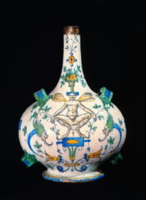 MassÃ©ot Abaquesne. Fiasca da pellegrino (SÃ¨vres, MusÃ©e National de CÃ©ramique).De Agostini Picture Library/M. Seemuller