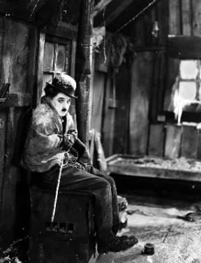 Charles Spencer Chaplin in La febbre dell'oro (1925).De Agostini Picture Library