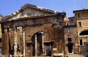 Ebrei . Il Portico d'Ottavia a Roma che costituisce l'ingresso al ghetto ebraico.De Agostini Picture Library/P. Liaci