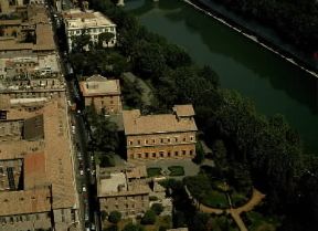 Baldassarre Peruzzi. Veduta aerea della villa rinascimentale della Farnesina, a Roma.De Agostini Picture Library/Pubbliaerfoto