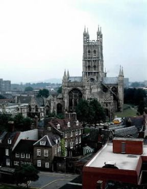 Gloucester. Veduta della cattedrale edificata nel Medioevo.De Agostini Picture Library / G. Nimatallah